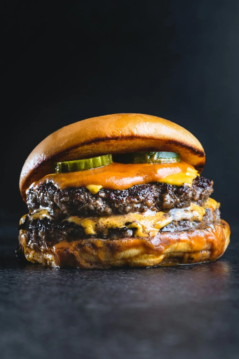 Smash burger made with Beef Point blend